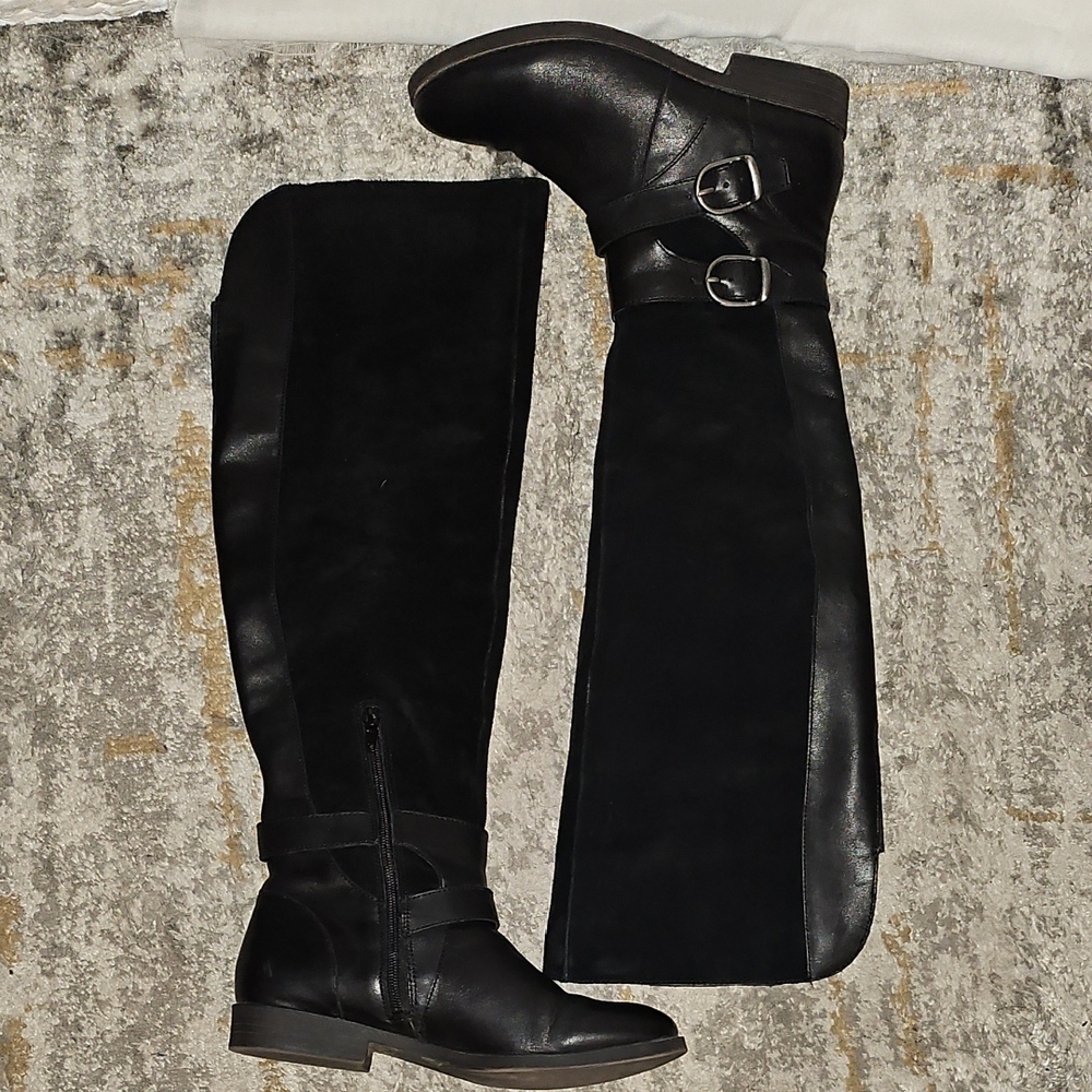 Lucky Brand Zosha Over the Knee Black Boots Size 8 - Picture 10 of 16